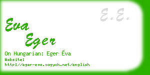 eva eger business card